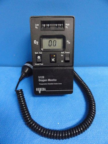 Datex ohmeda 5120 p/n 0304-2178-800 oxygen (o2) monitor w/ oxygen sensor (7339) for sale