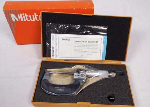 Mitutoyo Point Micrometer 142-225 Mechanical Counter Model Ratchet Stop Inch NEW