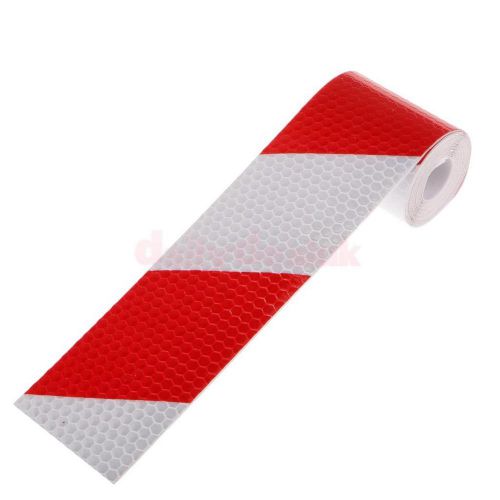 Truck Reflective Safety Conspicuity Tape Film Sticker Strip Red with White