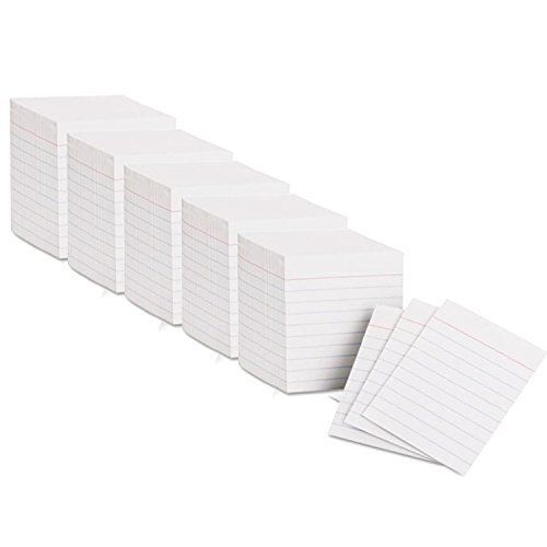 Esselte Mini Ruled Index Cards (ESS10009), 5 Pack of 200 cards