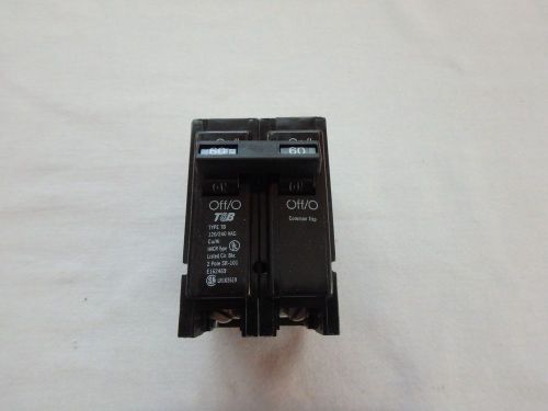 Thomas and betts tb260 circuit breaker type tb 2 pole 60 amp hacr style new each for sale