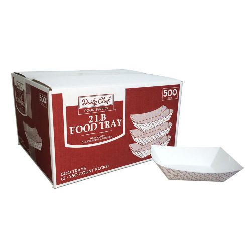 2 lb. Food Trays 500 ct. Disposable Food Tray concessions food truck rodeo fair.