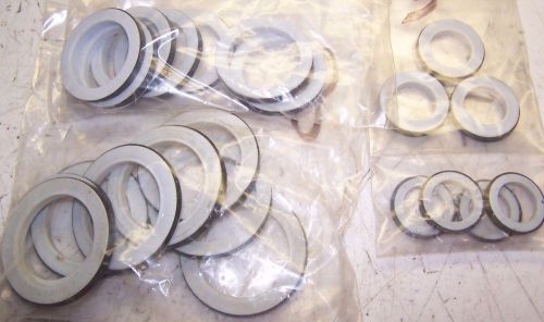22) TRI CLAMP TEFLON PTFE SANITARY GASKET WITH FILTER ASSORTED SIZES LOT 22