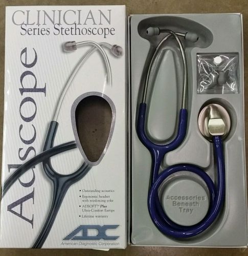 ADC ADSCOPE 615V Platinum Professional Clinician Stethoscope 30.5 inch, Purple