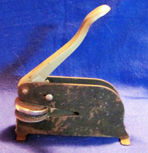 Rare Antique Metal Business Seal Embosser &#034;Midwest Modular Developers&#034;