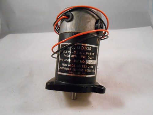 4609 DC MOTOR 27.5DC 2.5A .044HP 7400RPM    NEW OLD STOCK