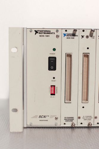 National Instruments SCXI-1001 Mainframe + 9 SCXI-1100 Multiplexer Amplifiers 32