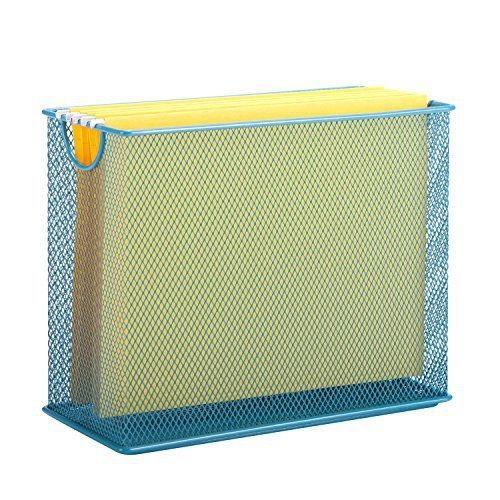 Honey-can-do ofc-04866 mesh table top file, 5.5 x 12.5 x 9.87&#034;, blue for sale