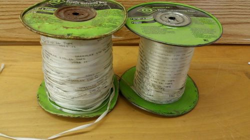2 partial rolls GREENLEE 435 conduit measuring tape 3/16&#034; wide X (1144&#039; &amp; 2040&#039;)