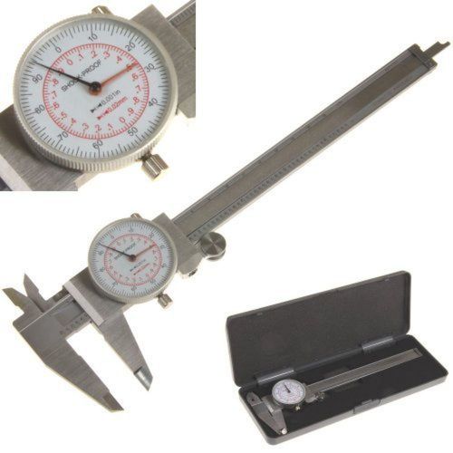 Anytime tools dial caliper 6&#034; / 150mm dual reading scale metric sae standard ... for sale