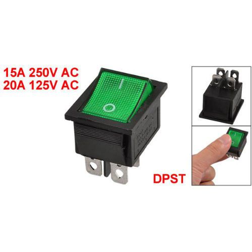 New kcd4 dpst on-off 4 pin terminals rocker boat switch 15a/20a ac 250v/125v ad for sale