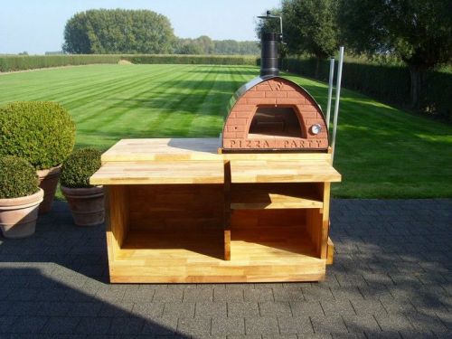 Original portable wood fired oven Pizza Party 70x70 GREEN Outdoor and indoor use