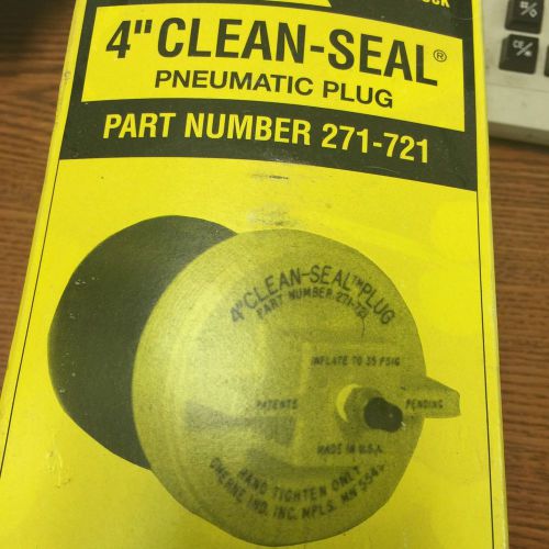 4&#034; clean-seal pneumatic test plug threaded, cherne, 271-721 brand new for sale