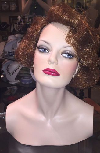 Vintage Decter Female Mannequin Bust Wig Jewelry Display