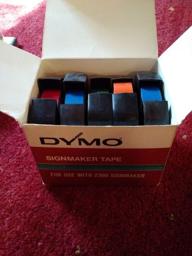 Dymo vintage 3/4 signmaker tape magazines 2300 signmaker pack of 5