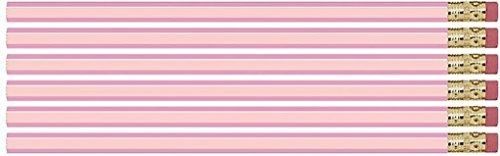 Pastel Pink Hexagon #2 Pencil, Eraser. 36 Pack. Express Pencils TM