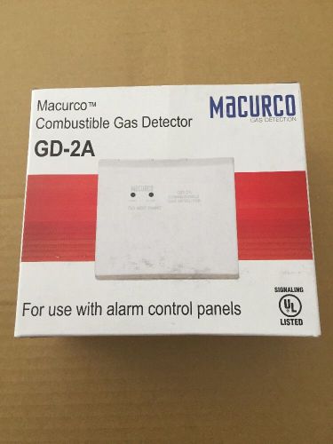 Macurco Combustible Gas Detector with fire alarm/burglary control panels GD-2A