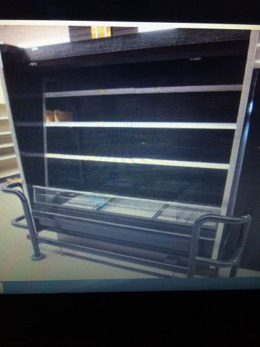 Hussmann grocery store 2010 upright refrigerated case lighted 4 tier mod m5-6gu.