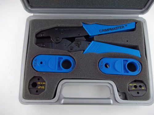 Ideal RG58 BNC TNC Thicknet Crimpmaster Kit, with DIES, Tool, and Case