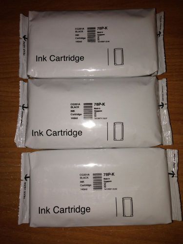 3 New Genuine Pitney Bowes 78P-K Black Ink Cartridges