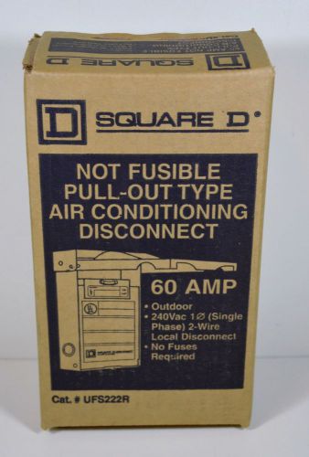 NIB Square D Pull Out Air Conditioning Disconnect UFP222R UFS222R (60 AMP)
