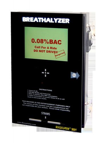 NEW IN BOX Breathalyzer Vending Machine Business Money Boozelator 3001 W STRAWS!