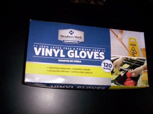 Member&#039;s Mark ~120 Commercial Disposable Latex &amp; Powder Free Vinyl Gloves -