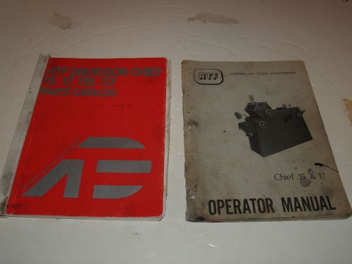 ATF Davidson Chief 15/17 115/117 Parts Catalog &amp; Operator Manual