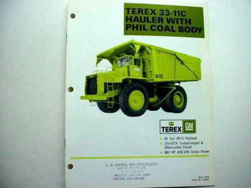 Terex 33-11C Hauler w/ Coal Body 33-11C &amp; 33-09 Hauler