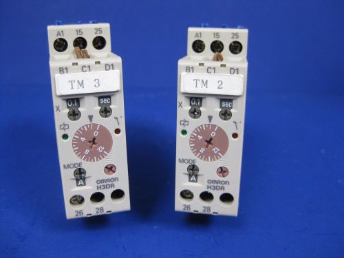 OMRON H3DR-A Analog Timer with 6 Ranges, LOT of 2 Used