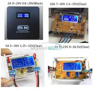 2A/3A/5A/10A Adjustable Step-down Power Supply Voltage Current LCD Display+Case