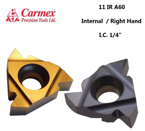 5 pcs. CARMEX 11 IR  A60 Internal Carbide Threading Inserts BXC / BMA I.C 1/4&#034;