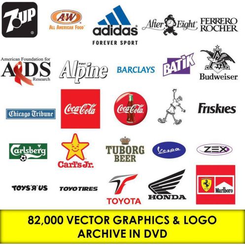 82,000 VECTOR GRAPHIC VINYL LOGO DESIGN DVD Collection SIGNS EPS AI File Picture