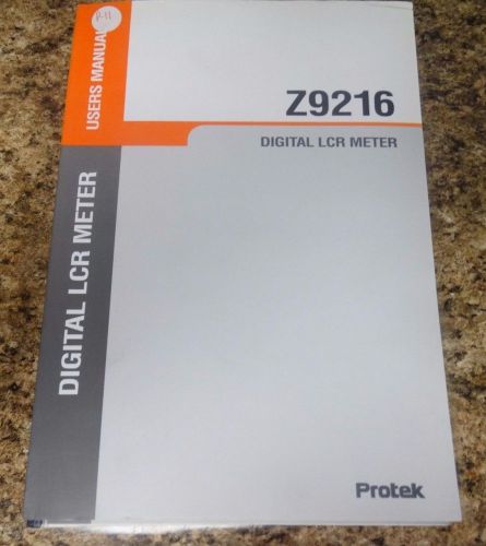 HC Protek Z9216 Digital LCR Meter User Manual