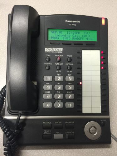 Panasonic KX-T7633 Black Telephone - Great Shape