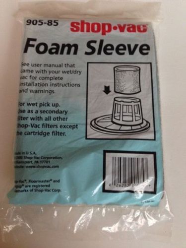 GENUINE Shop-Vac Wet-Dry Vacuum Foam Filter Sleeve # 905-85 - NEW &amp; SEALED