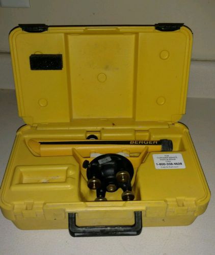 Berger Instruments Model 135 Surveying Transit Optical Level in Case USA