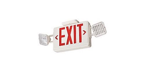 ACUITY LITHONIA ECR LED Exit Sign w/Emergency Lights,3.8W,Red 13M589