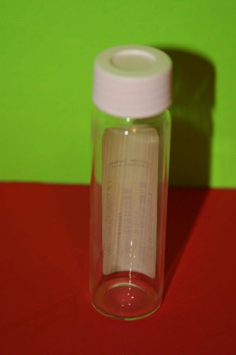 C&amp;g 40ml clear borosilicate vials w/white 24-414 teflon septa cap, 159 total for sale
