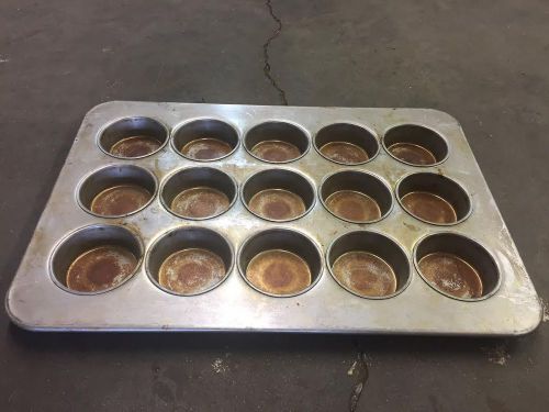 Chicago metallic 43035 15 cup glazed oversized mini-cake muffin pan for sale