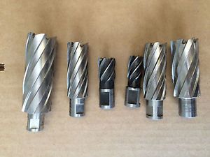 Lot of (6) Hougen Rotabroach &amp; Milwaukee Annular Cutters, various sizes