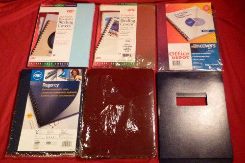 ONE LOT OF 5 GBC Presentation Binding System Covers, 8 1/2 x 11,