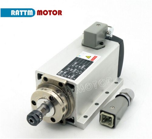 Square 0.8KW Air Cooled Spindle Motor ER11 24000rpm 400Hz For CNC Milling Router