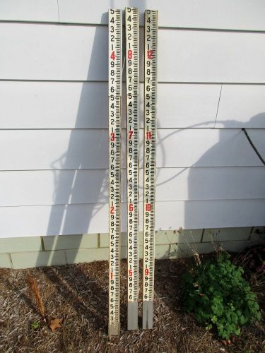 Vintage Chicago Steel Tape Surveying Rod Measuring Stick Survey Grade Pole w/bag