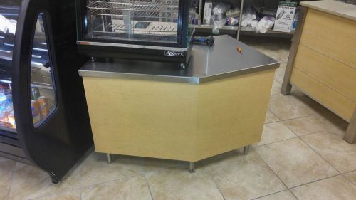 Maple ADA cashier counter (30 in height) with NSF stainless steel counter top