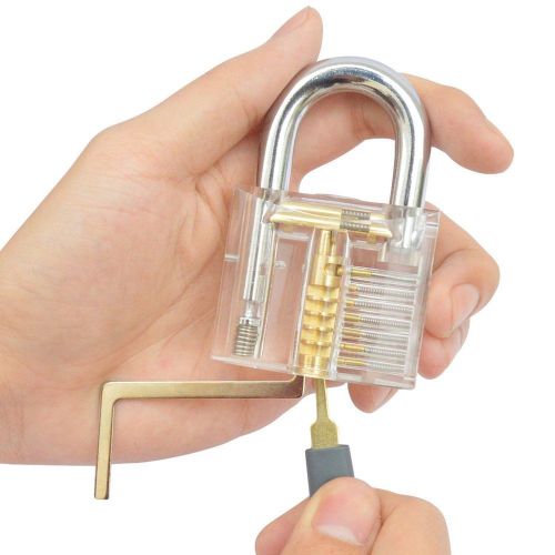 Practice Padlocks with 24pcs Unlocking Lock Pick Set Key Extractor Tool Lock