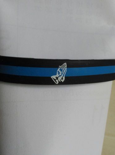 Thin blue line police first responders  bracelet pray for officers daily gear for sale