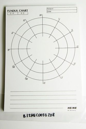 HEINE - FUNDUS CHART PAD - 50 pieces