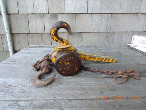 Vintage 3/4 Ton TUGIT Come Along / Ratcheting Lever Block Chain Hoist Come Along