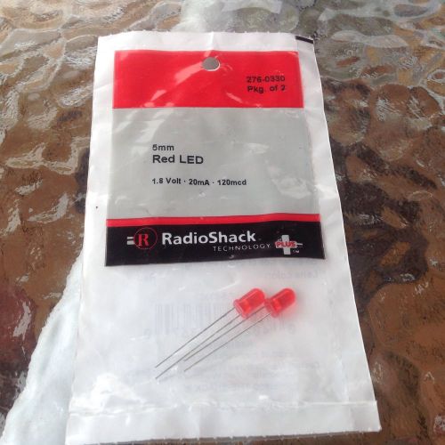 5mm Red LED #276-0330 By RadioShack